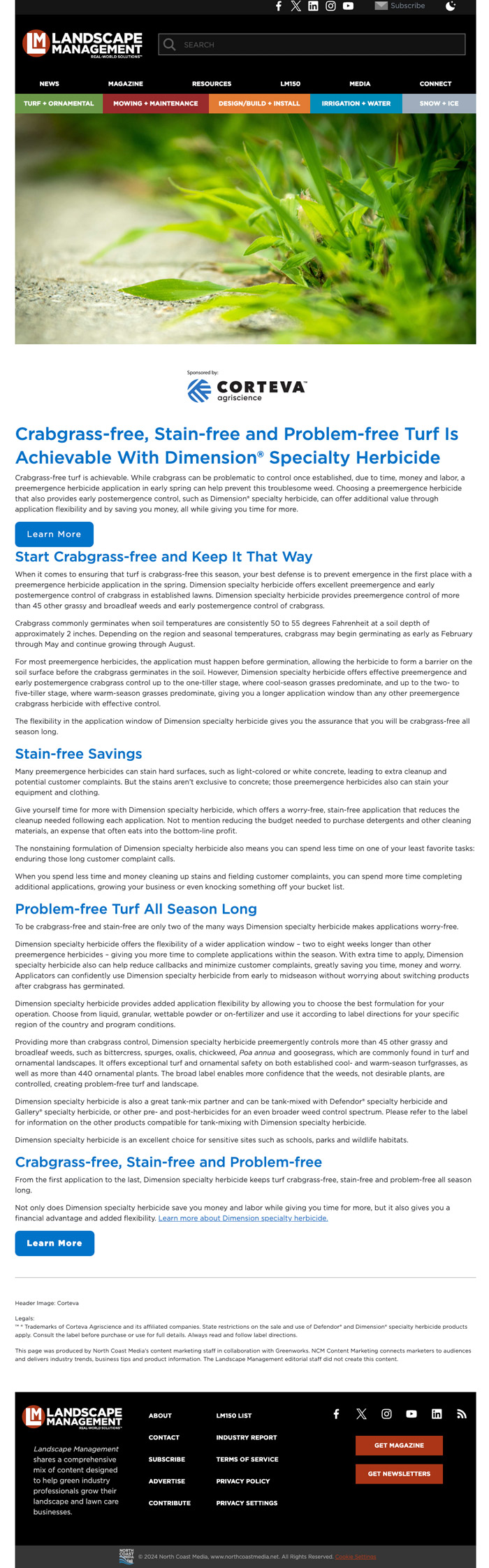 Web Sponsored Content Page