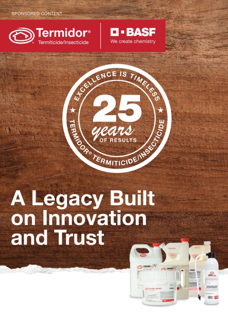 Cover of A Legacy Built on Innovation and Trust, a sponsored supplement celebrating 25 years of Termidor, brought to you by BASF